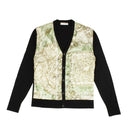 Black/Green Map Cardigan