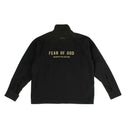 Black Beige Velvet Logo Souvenir Jacket