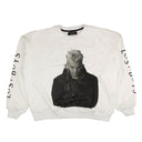 White Lost Boys Loose Fit Crewnecks Sweater