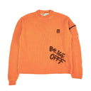 RIBBED GRAFFITI ORANGE SWEATER