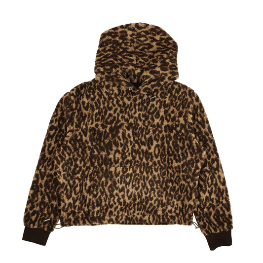 Brown Leopard Fleece Polar Hoodie