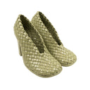 Travertine Green Mini Lido Weave Gloss Pumps