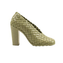 Travertine Green Mini Lido Weave Gloss Pumps