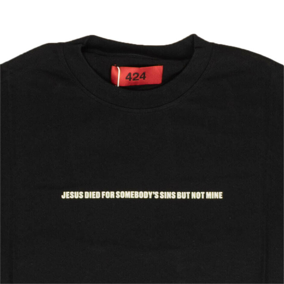 424 On Fairfax Jesus T-Shirts - Black