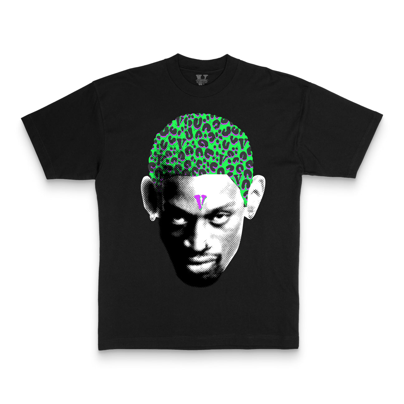 Vlone X Dennis Rodman Cheetah Hair T-Shirt - Black