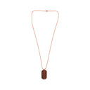 Orange Dog Tag Chain Necklace