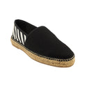 Black Stripe Canvas Espadrilles