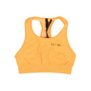 Orange Ribbed Sports Bra