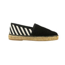 Black Stripe Canvas Espadrilles