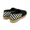 Black Stripe Canvas Espadrilles