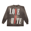 Grey Aged Long Sleeve Logo T-Shirt