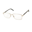 CT0040O-008 Silver & Black Rectangular Eyeglasses