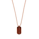 Orange Dog Tag Chain Necklace