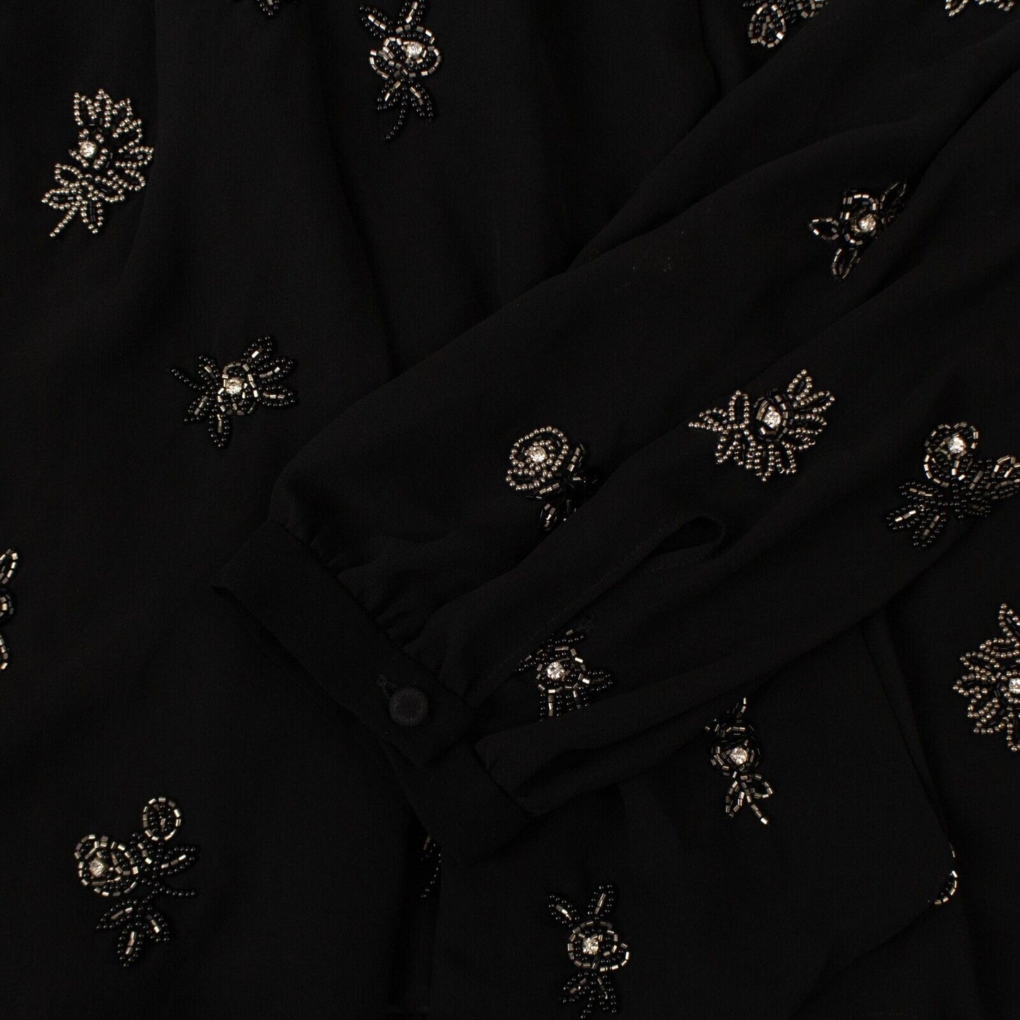 Amiri Micro Beaded Scarf Shirt - Black
