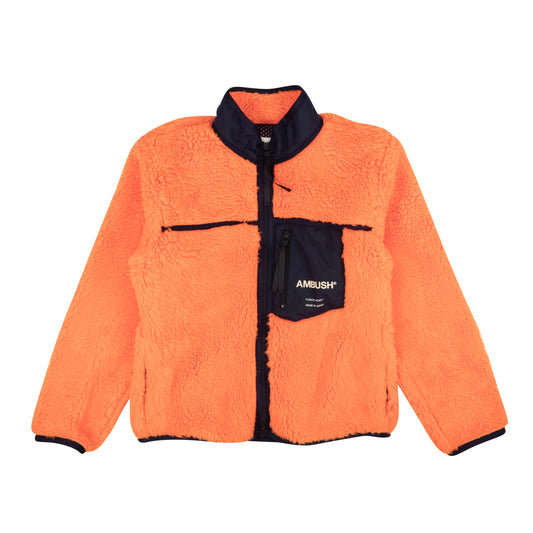 AMBUSH Trim New Fleece Logo Jacket - Orange/Navy