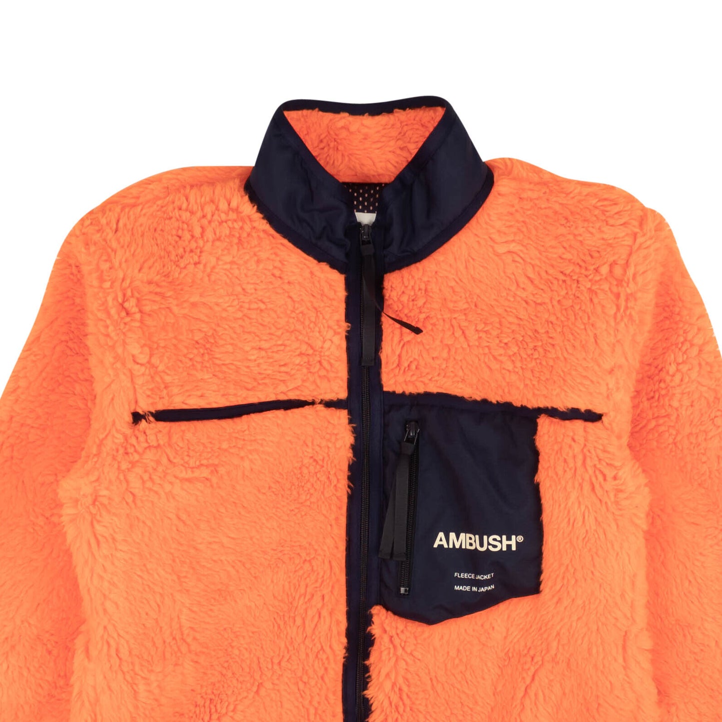 AMBUSH Trim New Fleece Logo Jacket - Orange/Navy