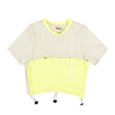 White & Yellow Ceniza Drawstring Pegadita Baby Tee