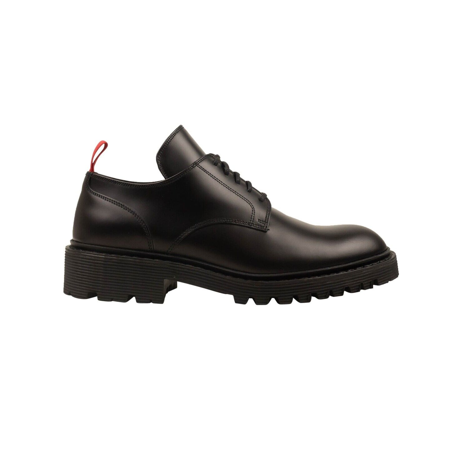 424 On Fairfax Leather Red Tab Derby Shoes - Black