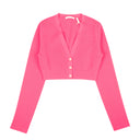 PINK CROP CARDIGAN