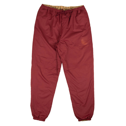 LOGO REVERSIBLE FLEECE NYLON BURGUNDY CASUAL PANTS