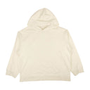 White Logo Black Text Hoodie