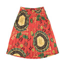 NWT POLO SPORT RED PLEATED REISSUE PRINT LONG SKIRT