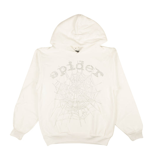 White OG Rhinestone Hoodie