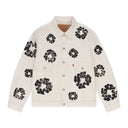 White Cotton Wreath Denim Jacket