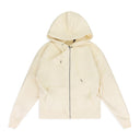 Cream Basic Zip Hoodie