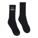 Black I Love Sp5der Socks