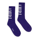 Purple Solid Core Logo Socks