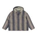Beige Stripe Linen Mexican Parka