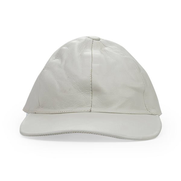White Leather Cap