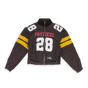 Black Football Jersey Track Jacket
