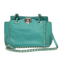 BLUE SMALL ROCKSTUD TRAPEZE SHOULDER BAG