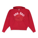 Red Angel Number Zip Hoodie