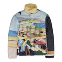 Multicolor Belted Car Puffer Jacket