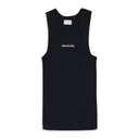 Black Embroidered Logo Tank Top
