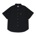 Black Linen Button-Up Shirt