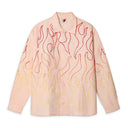 Pink Flame Embroidered Shirt
