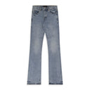 Mid Indigo Super Stack Flare Jeans