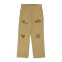 Natural Woven Double Knee Pants