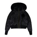 Black DM Quilted Bomber Down Jacket
