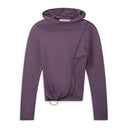 Purple Piping And Metal Ring Hoodie