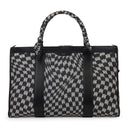 Black Wavy Houndstooth Weekender Bag