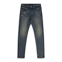 Blue Skinny Shadow Seam Coated Jeans