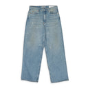 BLUE FULL CUT RE-PAINTING STRAIGHT JEANS