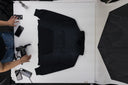 Black Shadow Wordmark Oversized Hoodie
