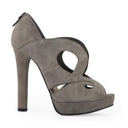 GRAY SUEDE HEELS