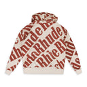 Cream / Red All Over Hoodie